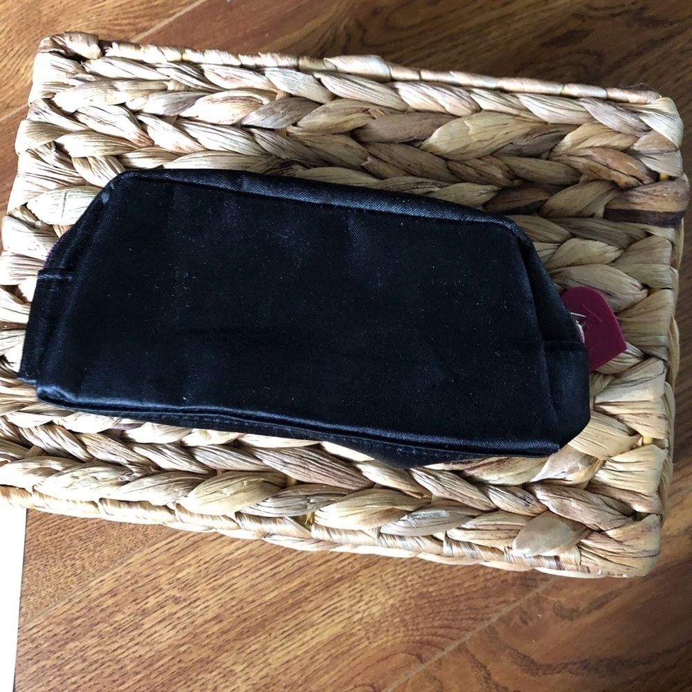 Ipsy black and purple small cosmetic bag